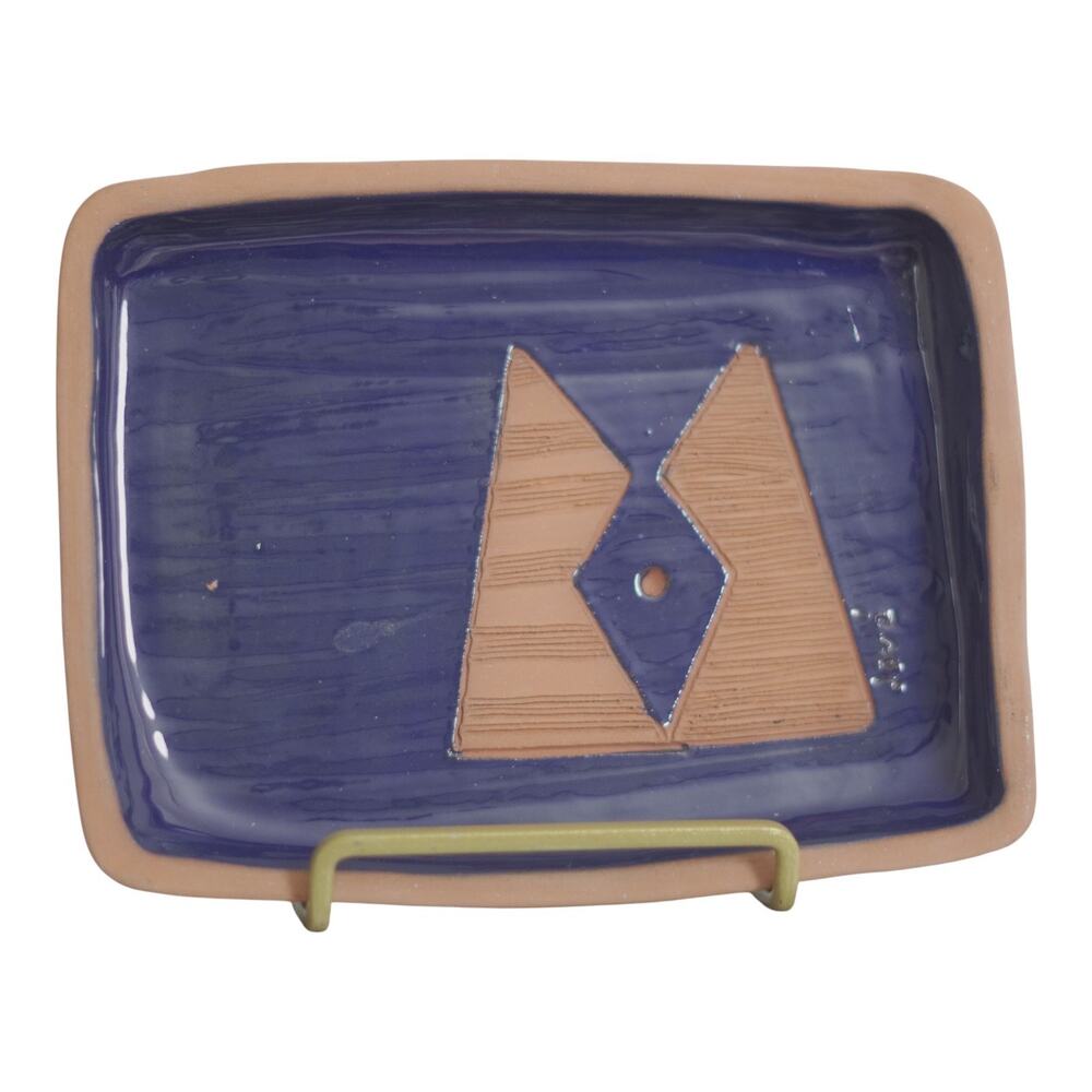 Vintage 1983 Medtronic Handmade Pottery Desk Tray Corporate Memorabilia Giftable